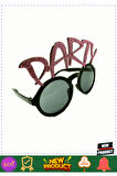 Party Yazılı Simli Pembe Renk Parti Gözlüğü 15x7cm Kız Erkek Çocuk Oyuncakları Eğitici Oyunca