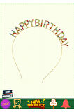 Rengarenk Kristal Taşlı Ekstra Lüks Gümüş Kaplama Happy Birthday Taç 16x17cm Kız Erkek Çocuk