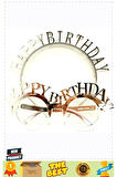 Happy Birthday Yazılı Taç Ve Happy Birthday Yazılı Gözlük Seti Gümüş Renk Kız Erkek Çocuk Oyu