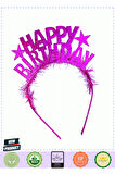 Fuşya Renk Happy Birthday Yazılı Eva Doğum Günü Parti Tacı 1 Gram Kız Erkek Çocuk Oyuncakları Eğitic
