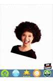 Siyah Renk Kıvırcık Afro Bonus Peruk Parti Peruğu 1 Gram Kız Erkek Çocuk Oyuncakları Eğitici Oyuncak