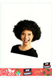 Siyah Renk Kıvırcık Afro Bonus Peruk Parti Peruğu 1 Gram Kız Erkek Çocuk Oyuncakları Eğitici Oyuncak