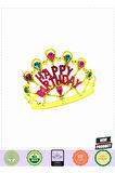 Altın Renk Happy Birthday Yazılı Doğum Günü Tacı 60Cm 1 Gram Kız Erkek Çocuk Oyuncakları Eğitici Oyu