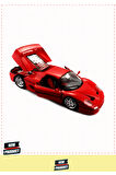 Bburagoo 1:24 Ferrari F50 Kırmızı Model Araba 5 Litre Kız Erkek Çocuk Oyuncakları Eğitici Oyuncaklar