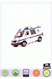 WY590E-F 1:16 Sürtmeli Sesli Işıklı Ambulans / Polis Arabası 1 Gram Kız Erkek Çocuk Oyuncakları Eğit