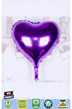 Kalp Uçan Balon Folyo Mor 80cm 32 Inç 5 Litre Kız Erkek Çocuk Oyuncakları Eğitici Oyuncaklar