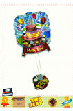 Happy Birthday Yazılı Asmalı 3D Doğum Günü Süsü 1 Gram Kız Erkek Çocuk Oyuncakları Eğitici Oyuncakla