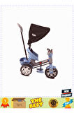 BabyyHopeee Bobo Speed Tenteli Bisiklet MaviGri 1 Gram Kız Erkek Çocuk Oyuncakları Eğitici Oyuncakla