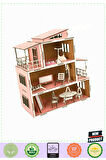Oyuncak Ahşap Klasik 3 Katlı Bebek Evi 5 Litre Kız Erkek Çocuk Oyuncakları Eğitici Oyuncaklar