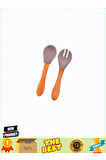 Oioi Mama Kaşığı Ve Çatal Seti Powdergrey 5 Litre Kız Erkek Çocuk Oyuncakları Eğitici Oyuncaklar