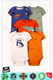 Carter'sss Layetteee Erkek Bebek 5'Li Kısa Kol Body 1P559910 Karışık Renkli 1 Gram Kız Erkek Çocuk O