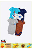 Carter'sss Layetteee Erkek Bebek 5'Li Kısa Kol Body 1Q124510 Karışık Renkli 1 Gram Kız Erkek Çocuk O
