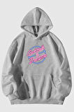 Cocktails Neon Baskılı Unisex Siyah Kanguru Cepli Kapüşonlu Sweatshirt Hoodie | M