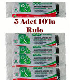 Endüstriyel Jumbo Boy Çöp Torbası – 80x110 cm, 350 Gr, 5 Paket (Toplam 50 Adet), Dayanıklı
