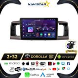 Toyota Corolla 2000-2004 Model 2+32GB Android 13 Kablosuz Carplay Navigasyon Multimedya Sistemi 