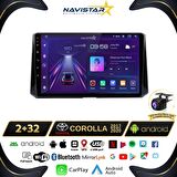 Toyota Corolla 2017-2020 Model 2+32GB Android 13 Kablosuz Carplay Navigasyon Multimedya Sistemi 