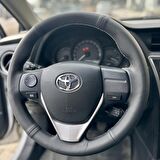 Toyota Corolla 2013-2018 Araca Özel Direksiyon Kılıfı  (Noktalı Düz Gri Dikişli)