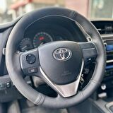 Toyota Corolla 2013-2018 Araca Özel Direksiyon Kılıfı  (Noktalı Düz Gri Dikişli)