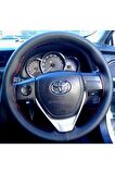 Toyota Corolla Uyumlu Dikmeli Direksiyon Kılıfı Soft Kırmızı Ipli Esnek Kokusuz