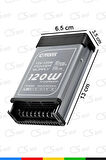 IP45 Yağmur Korumalı 12V 10A Güç Kaynağı, 120W LED Sürücü AC/DC Trafo Dönüştürücü