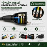 20 METRE Elektrikli Araç Şarj Uzatma Kablosu,%100 Bakır 3x4 mm², Topraklı EV Şarj ve Güç Uzatma Kablosu, Kalın Kesit Profesyonel Kullanım (20 METRE)