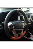 Ford Transit Custom Uyumlu Deri Dikmeli Direksiyon Kılıfı Iki Renkli Yüzüklü Kahverengi A Plus