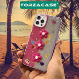 Forzacase iPhone 11 ile uyumlu Cute Serisi Parlayan Simli Kabartma Figürlü Kılıf