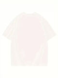Thousand Ön Arka Baskılı Oversize Bisiklet Yaka T-shirt - Beyaz