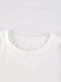 20/1 Penye CompackNew York Baskılı Oversize Kısa Kol Bisiklet Yaka T-shirt - Beyaz