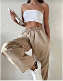 Kadın Cepli Paraşut Pantalon - Bej