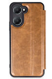 Vivo Y18 Kılıf Flip Cover - Taba