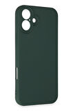 iPhone 16 Plus Kılıf First Silikon - Koyu Yeşil