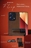 Xiaomi Redmi 13 4G Kılıf Flip Cover - Koyu Yeşil