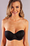 Gabrıella Balconette Foam Cup Bra, Siyah Konforlu Ve Şık Sütyen, Strapless