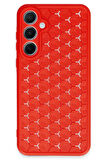 Samsung Galaxy A35 5G Kılıf Petek Silikon Kapak - Kırmızı