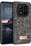 Onegif Xiaomi Redmi Note 14 Pro 4G Bright Simli Kapak - Gümüş