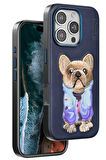 Venco iPhone 16 Pro Cute Desenli Kapak - Lacivert