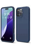 iPhone 16 Pro Kılıf Nano içi Kadife Silikon - Lacivert