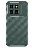 Xiaomi Mi 14T Kılıf Auto Focus Karbon Kapak - Koyu Yeşil
