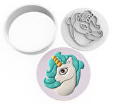 Kurabiye Kesici ve Damga Set - Unicorn