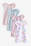 % 100 Pamuklu 4’lü Unicorn Rompers Set