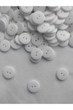 Beyaz Renk 1.8 Cm Çapında Polyester Düğme 20 Adet.