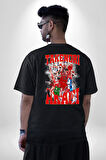 Basketbol Akagi Takenori Anime Slam Dunk Karakter Pamuklu Kadın Erkek Oversize Sırt Dijital Baskılı Siyah T-shirt