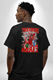 Basketbol Akagi Takenori Anime Slam Dunk Karakter Pamuklu Kadın Erkek Oversize Sırt Dijital Baskılı Siyah T-shirt
