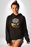 Demon Slayer İblis Avcısı Anime Figürü Kadın Erkek  Siyah Kapüşonlu Sweatshirt Hoodie
