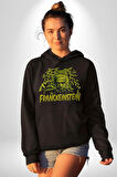 Franckeinstein Bilim Adamı Korku Film Kadın Erkek  Siyah Kapüşonlu Sweatshirt Hoodie