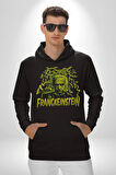 Franckeinstein Bilim Adamı Korku Film Kadın Erkek  Siyah Kapüşonlu Sweatshirt Hoodie