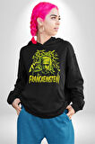Franckeinstein Bilim Adamı Korku Film Kadın Erkek  Siyah Kapüşonlu Sweatshirt Hoodie