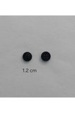 Siyah Renk 1.2 Cm Çapında Polyester Düğme 50 Adet.