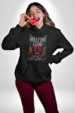 The Hellfire Club Kadın Erkek  Siyah Kapüşonlu Sweatshirt Hoodie